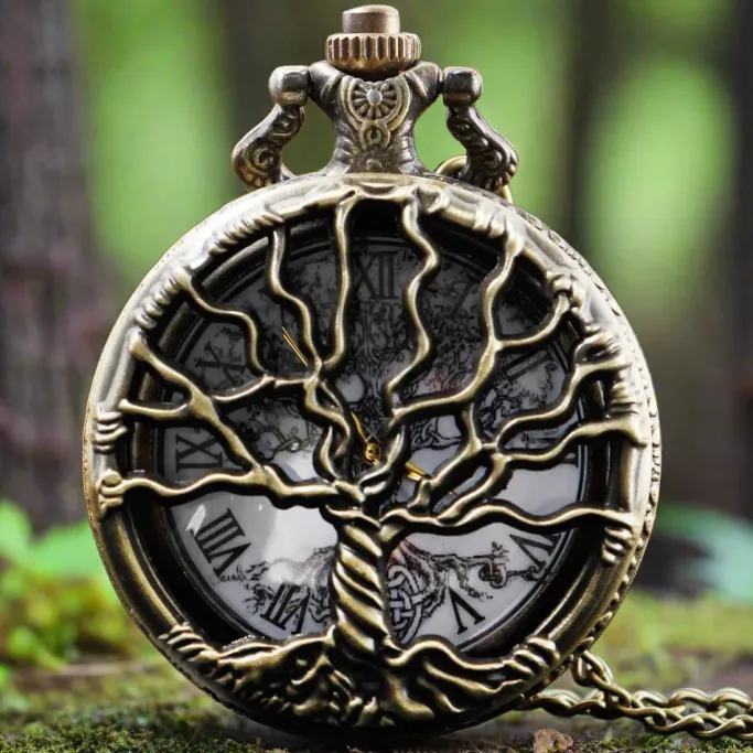 Pocketwatches Steampunk Pocket Watch with Tree of Life Design