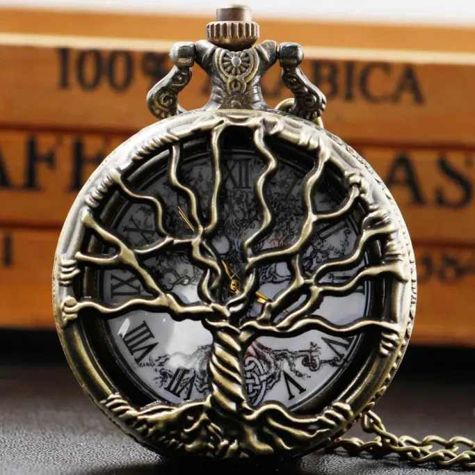 Pocketwatches Steampunk Pocket Watch with Tree of Life Design