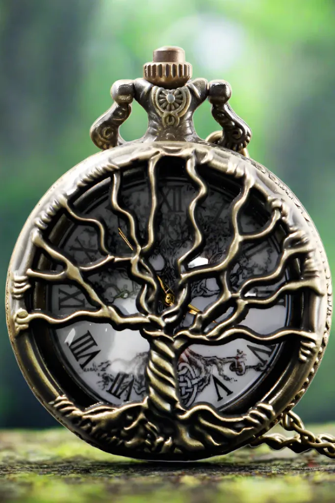 Pocketwatches Steampunk Pocket Watch with Tree of Life Design