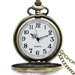 Pocketwatches Steampunk Pocket Watch with Gears on Necklace Chain