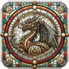 Oakhart Industries Steampunk Red Dragon Coaster Art039