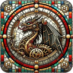 Oakhart Industries Steampunk Red Dragon Mug Art032