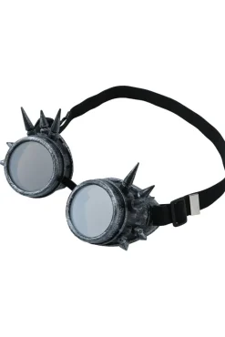 Steampunk Goggles Steampunk Spike Goggles Antique Silver