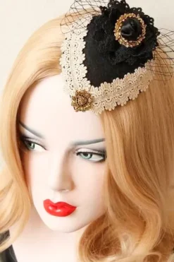 Gothic Hair Accessories Steampunk Teardrop Fascinator