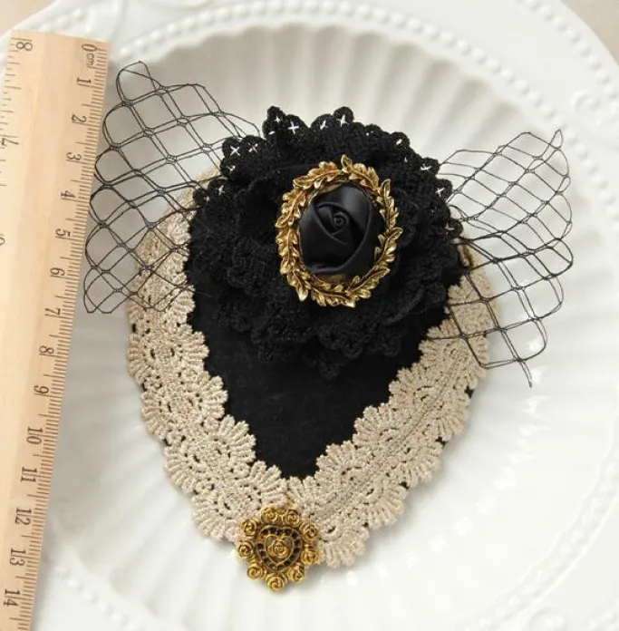 Gothic Hair Accessories Steampunk Teardrop Fascinator