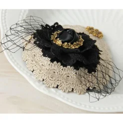 Gothic Hair Accessories Steampunk Teardrop Fascinator