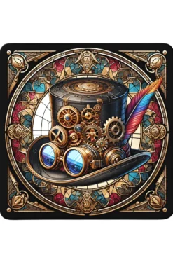 Oakhart Industries Steampunk Top Hat Coaster Art035