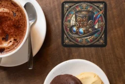 Oakhart Industries Steampunk Top Hat Coaster Art035