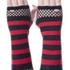 Innocent Clothing Striped Mesh Gloves Black/Red