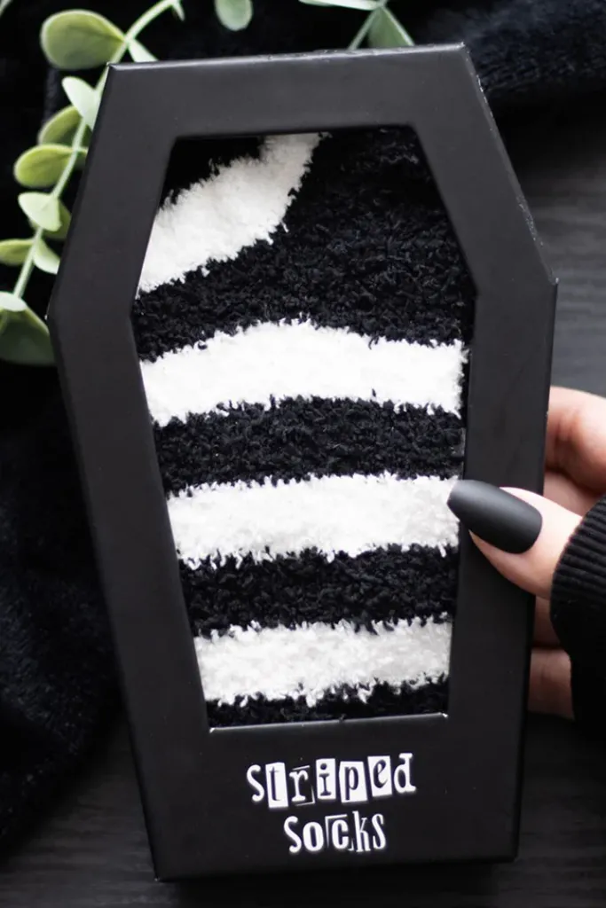 Something Different Striped Socks in Coffin Gift Box