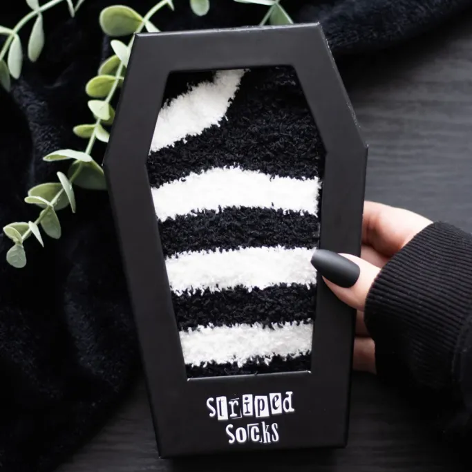 Something Different Striped Socks in Coffin Gift Box