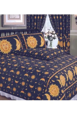 My Home Sun and Moon Duvet Blue