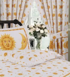 My Home Sun and Moon Duvet White