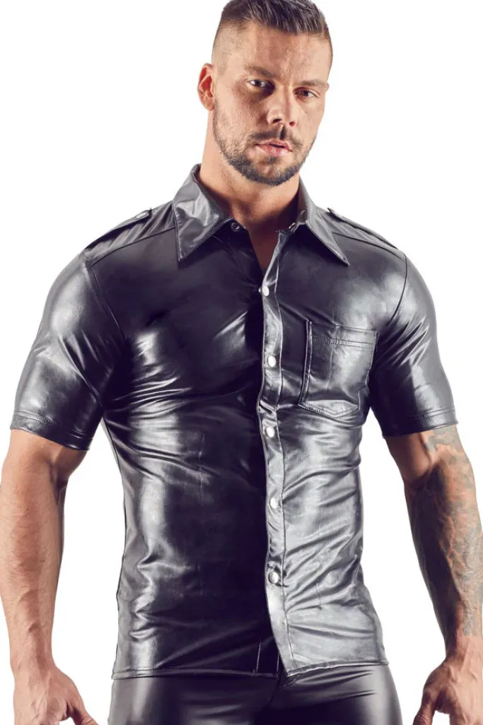 Svenjoyment Leather Imitation Shirt