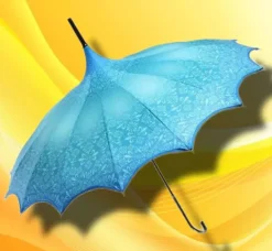 Soake Teal Patterned Pagoda Umbrella / Parasol