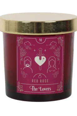 Something Different The Lovers Red Rose Tarot Candle