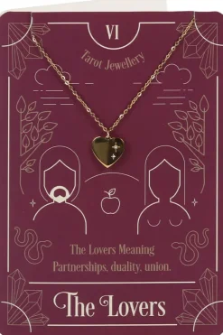 Something Different The Lovers Tarot Necklace on Greeting Card