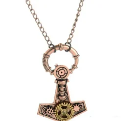 Gothic and Steampunk Jewellery Thors Hammer Steampunk Necklace