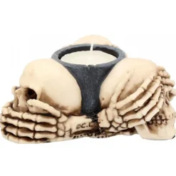 Nemesis Now Three Wise Skulls Tealight Holder