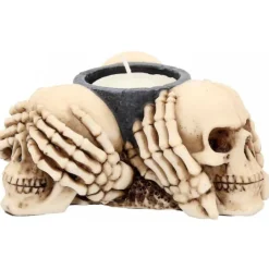 Nemesis Now Three Wise Skulls Tealight Holder