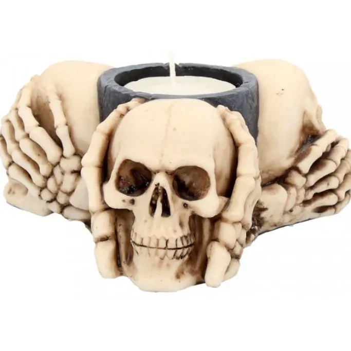 Nemesis Now Three Wise Skulls Tealight Holder