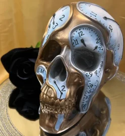 Nemesis Now Time Goes By Clock Skull