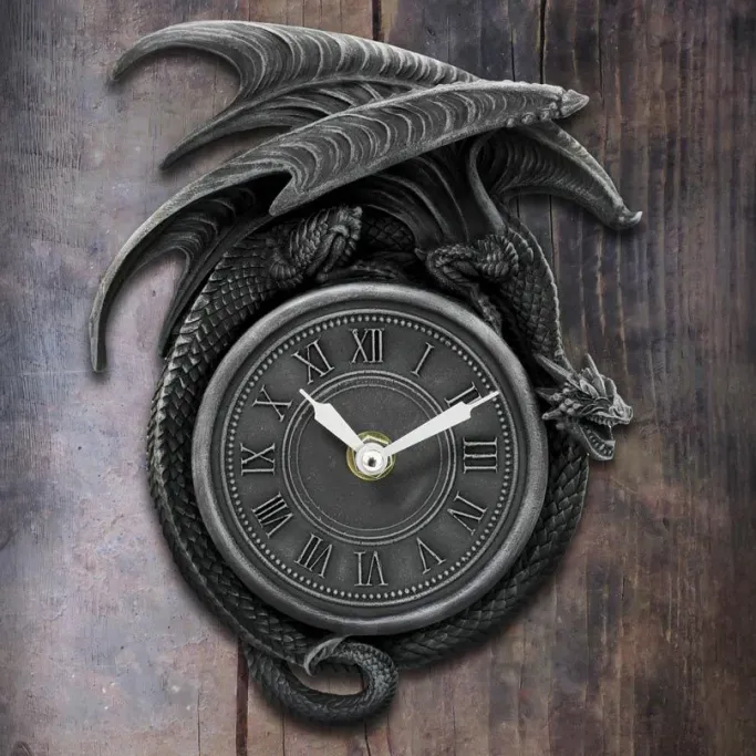 Nemesis Now Time to Burn Dragon Wall Clock