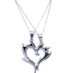 Gothic and Steampunk Jewellery Tribal Heart Love Token Necklace Set