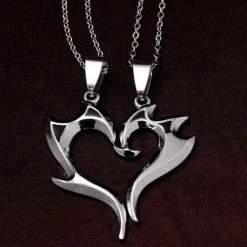 Gothic and Steampunk Jewellery Tribal Heart Love Token Necklace Set