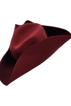 Euro Accessories Tricorn Hat Burgundy