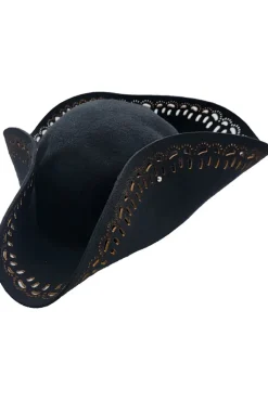 Euro Accessories Tricorn Pirate Hat Black