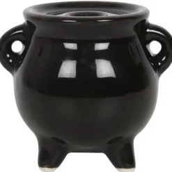 Something Different Triple Moon Cauldron Ceramic Incense Holder
