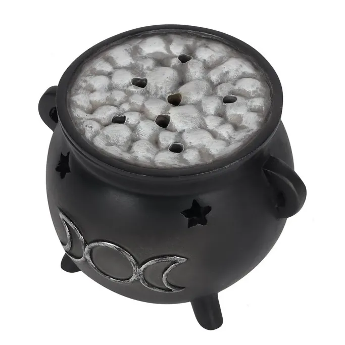 Something Different Triple Moon Cauldron Incense Cone Holder