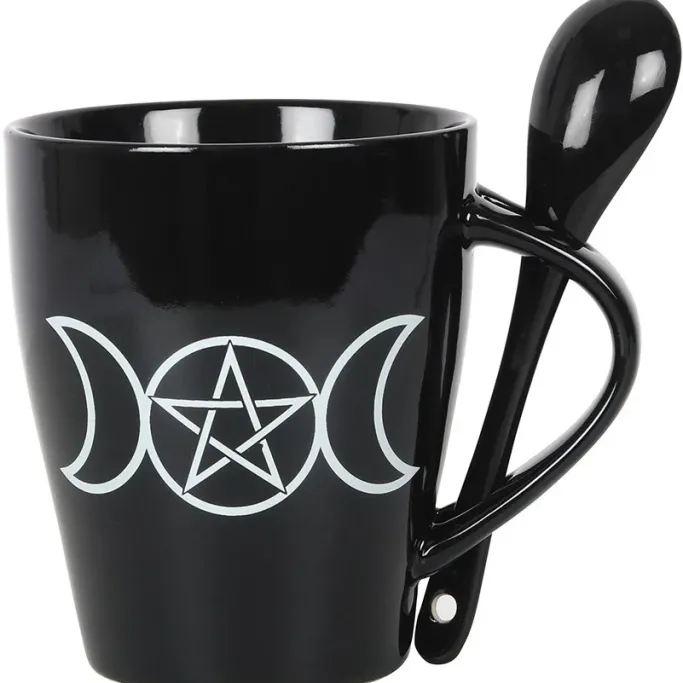 Something Different Triple Moon Mug and Spoon Set