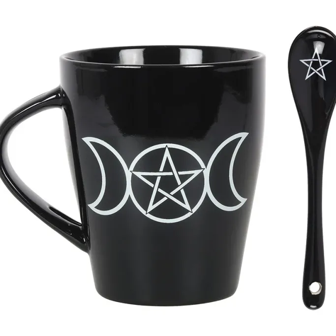 Something Different Triple Moon Mug and Spoon Set