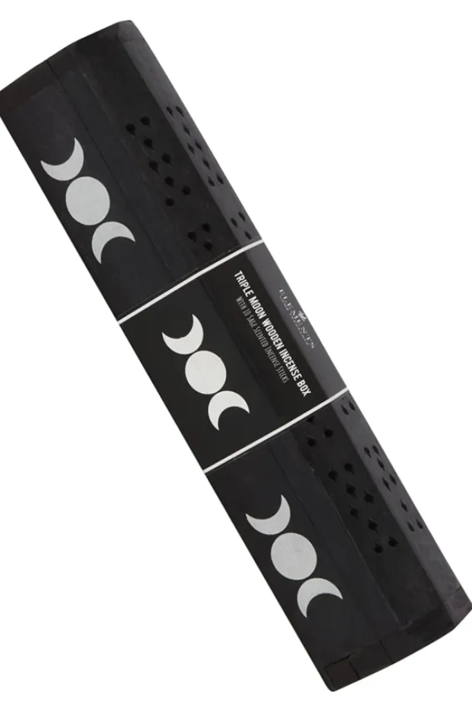 Something Different Triple Moon Wooden Sage Incense Box Set