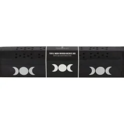 Something Different Triple Moon Wooden Sage Incense Box Set