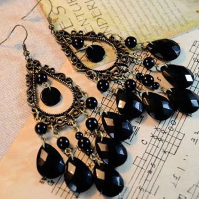Gothic and Steampunk Jewellery Victorian Gothic Chandelier Earrings