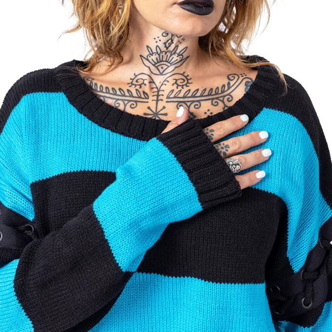 Innocent Clothing Vixxsin Hypnosis Top Black/Blue