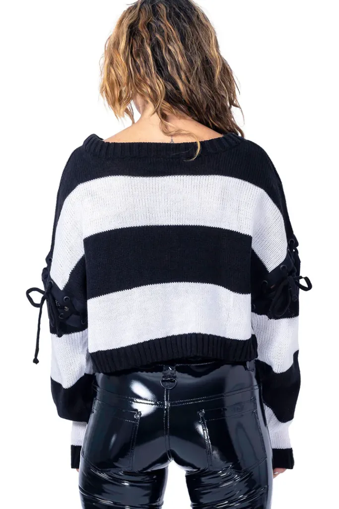 Innocent Clothing Vixxsin Hypnosis Top Black/White