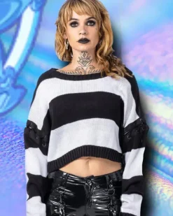 Innocent Clothing Vixxsin Hypnosis Top Black/White