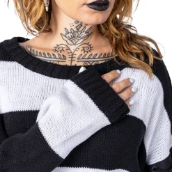 Innocent Clothing Vixxsin Hypnosis Top Black/White