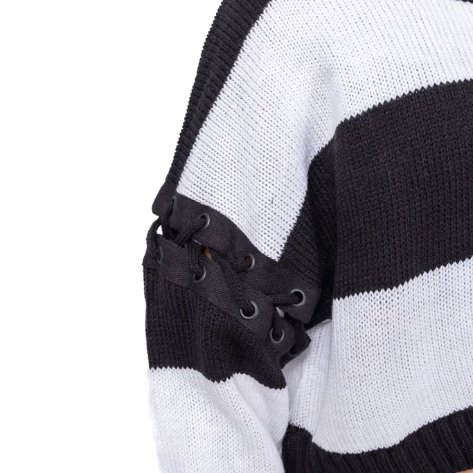 Innocent Clothing Vixxsin Hypnosis Top Black/White
