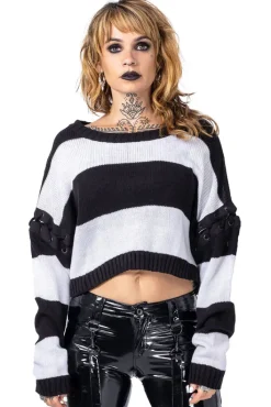 Innocent Clothing Vixxsin Hypnosis Top Black/White