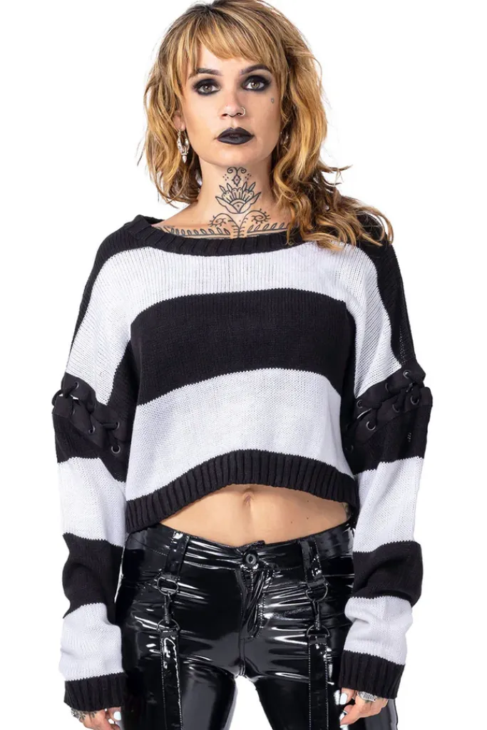 Innocent Clothing Vixxsin Hypnosis Top Black/White