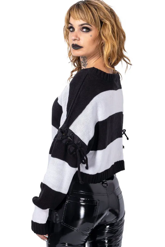 Innocent Clothing Vixxsin Hypnosis Top Black/White