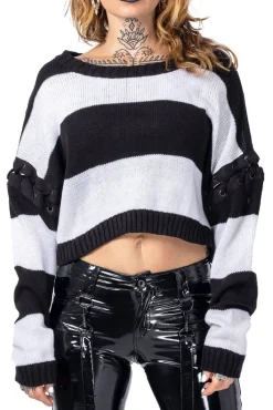 Innocent Clothing Vixxsin Hypnosis Top Black/White