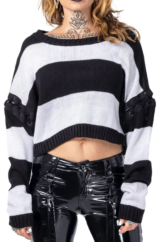Innocent Clothing Vixxsin Hypnosis Top Black/White