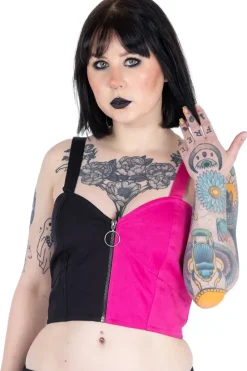 Innocent Clothing Vixxsin Manic Top Black/Pink