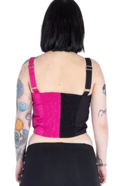 Innocent Clothing Vixxsin Manic Top Black/Pink